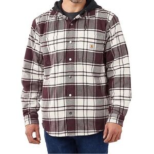 Carhartt Rugged Flex Flannel Fleece Hooded Jacket